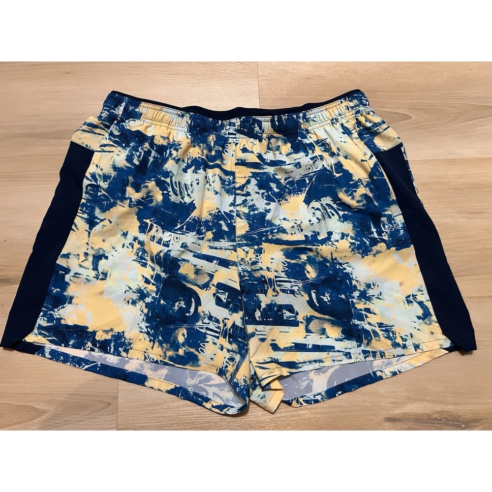 NWOT DSG 5" Stride Short Athletic Fit Built In Liner Chaos Blue Gleam‎ Mens XL